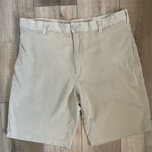Montego Mon Silk 10” Shorts| Khaki Tan, Sz 38